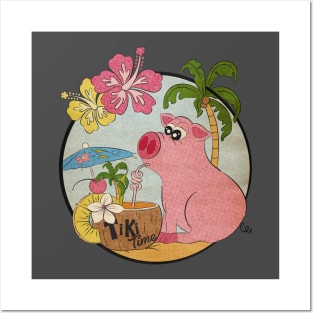 Tiki Time Oink Posters and Art